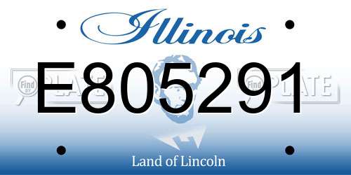 E805291 Illinois License Plate
