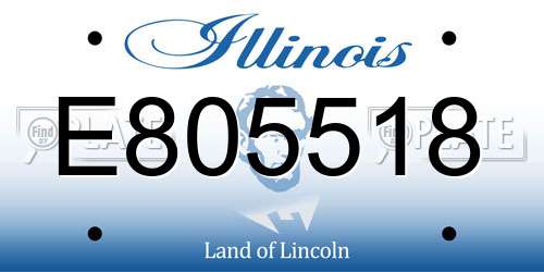 E805518 Illinois License Plate