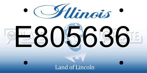 E805636 Illinois License Plate
