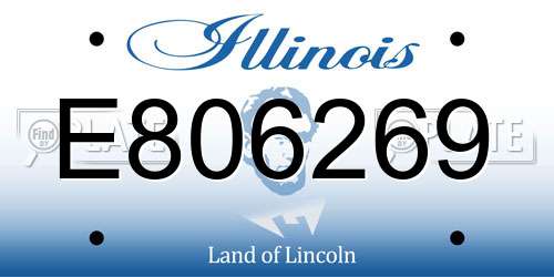 E806269 Illinois License Plate