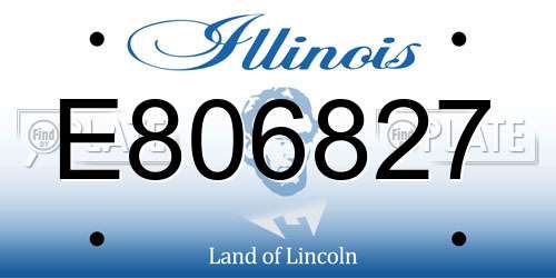 E806827 Illinois License Plate