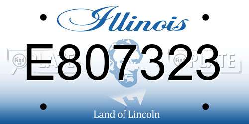 E807323 Illinois License Plate