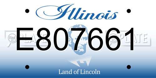 E807661 Illinois License Plate