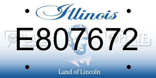 E807672 Illinois License Plate