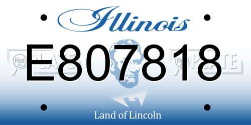 E807818 Illinois License Plate