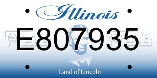 E807935 Illinois License Plate
