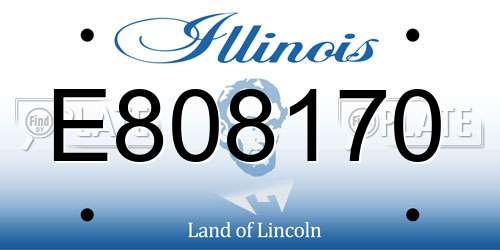 E808170 Illinois License Plate
