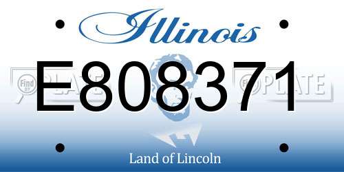E808371 Illinois License Plate