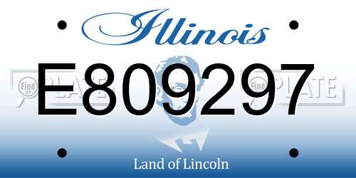 E809297 Illinois License Plate