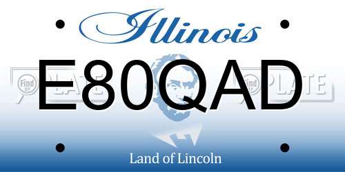 E80QAD Illinois License Plate