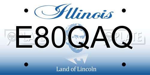 E80QAQ Illinois License Plate