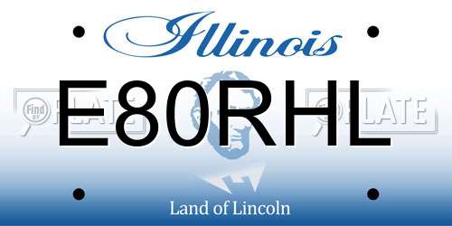 E80RHL Illinois License Plate