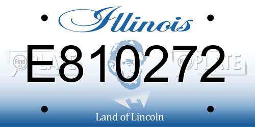 E810272 Illinois License Plate