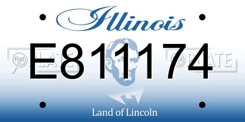 E811174 Illinois License Plate