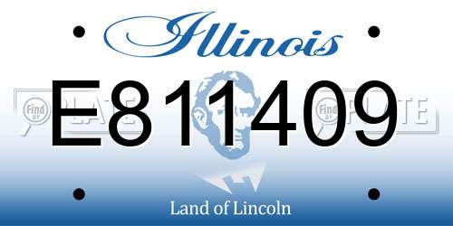 E811409 Illinois License Plate
