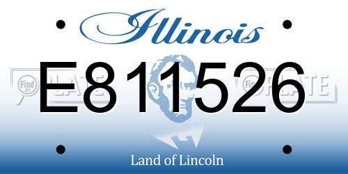 E811526 Illinois License Plate