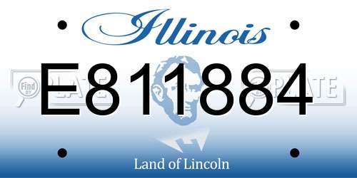 E811884 Illinois License Plate
