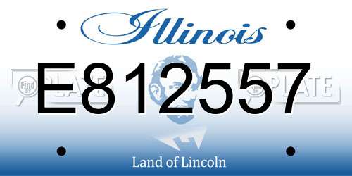 E812557 Illinois License Plate