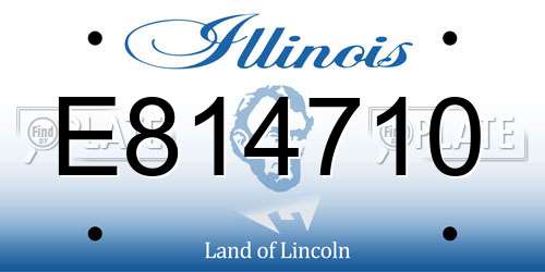 E814710 Illinois License Plate