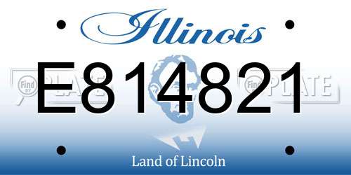 E814821 Illinois License Plate