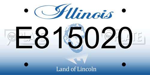 E815020 Illinois License Plate