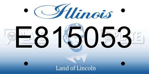 E815053 Illinois License Plate