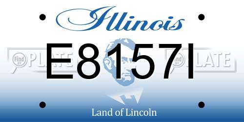 E8157I Illinois License Plate