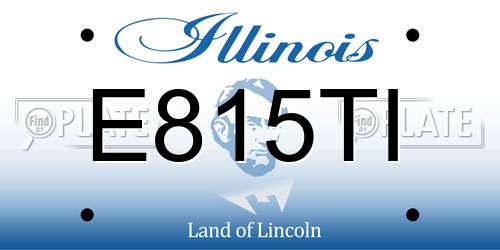 E815TI Illinois License Plate
