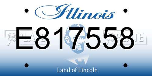 E817558 Illinois License Plate
