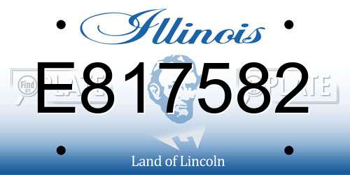 E817582 Illinois License Plate