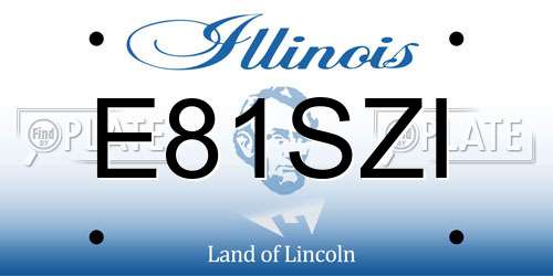 E81SZI Illinois License Plate
