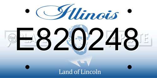 E820248 Illinois License Plate