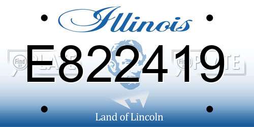 E822419 Illinois License Plate