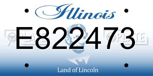 E822473 Illinois License Plate