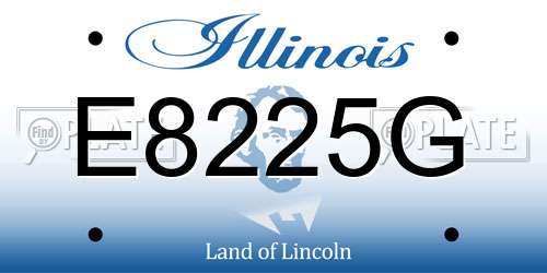 E8225G Illinois License Plate