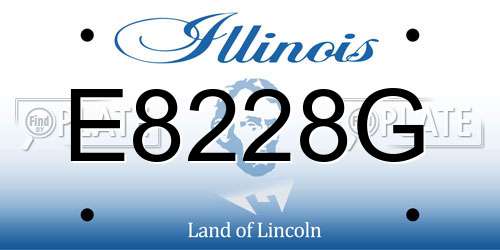 E8228G Illinois License Plate