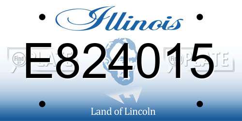 E824015 Illinois License Plate