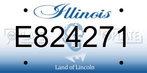 E824271 Illinois License Plate