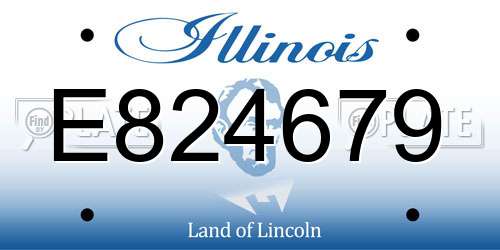 E824679 Illinois License Plate