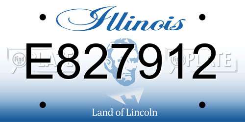 E827912 Illinois License Plate