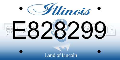 E828299 Illinois License Plate