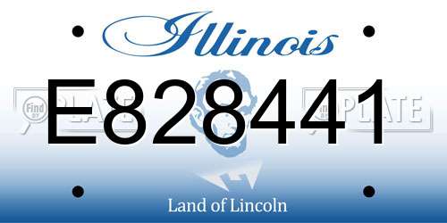 E828441 Illinois License Plate