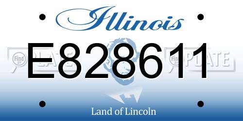 E828611 Illinois License Plate