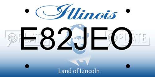 E82JEO Illinois License Plate