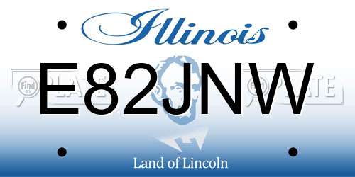 E82JNW Illinois License Plate