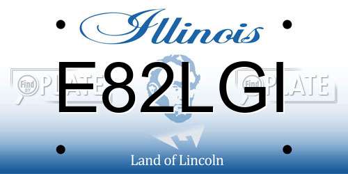 E82LGI Illinois License Plate