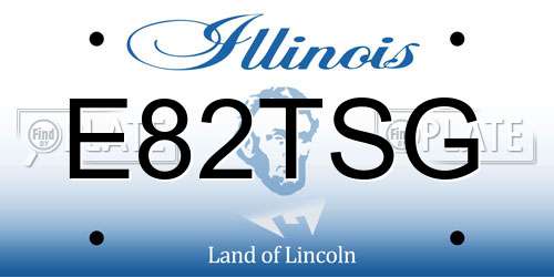E82TSG Illinois License Plate