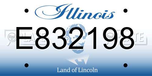 E832198 Illinois License Plate