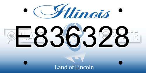E836328 Illinois License Plate
