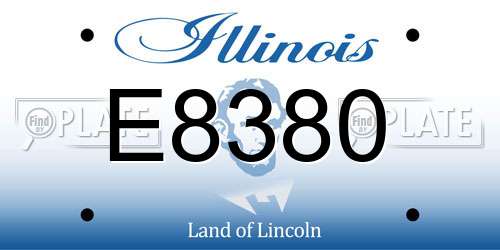 E8380 Illinois License Plate
